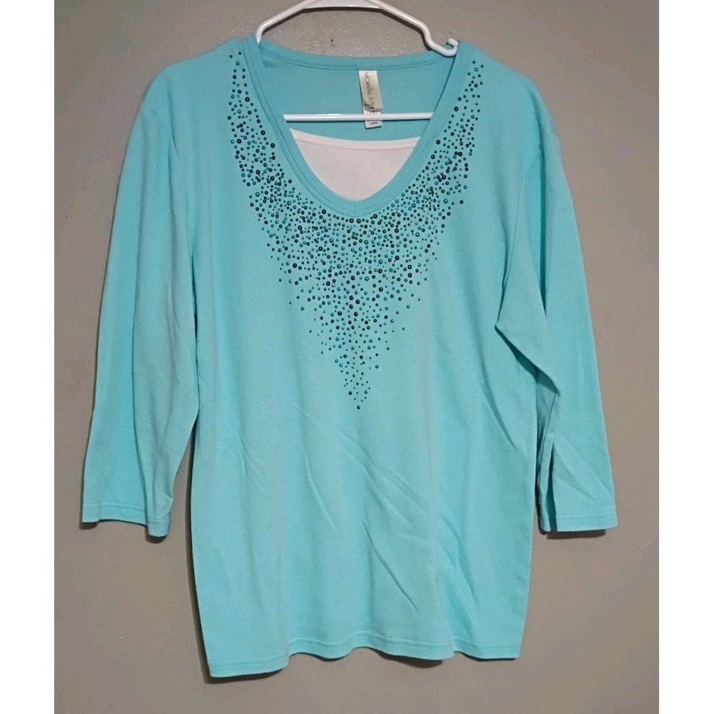 Morning Sun Top Size‎ Large 3/4 Sleeve